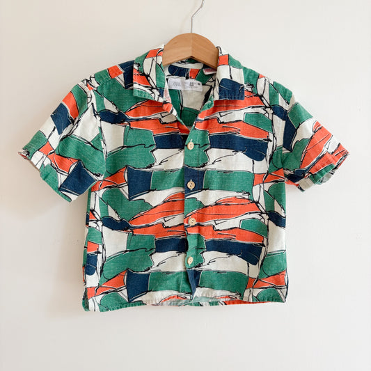 Patterned Short-Sleeve Shirt (2-3Y)
