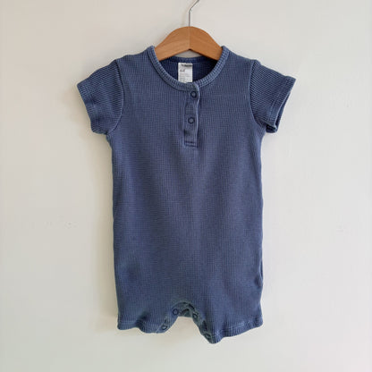 Blue Waffle  Romper (2T)