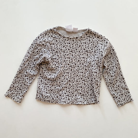 Cheetah Print Shirt w/ Front Pocket  (4-5Y)