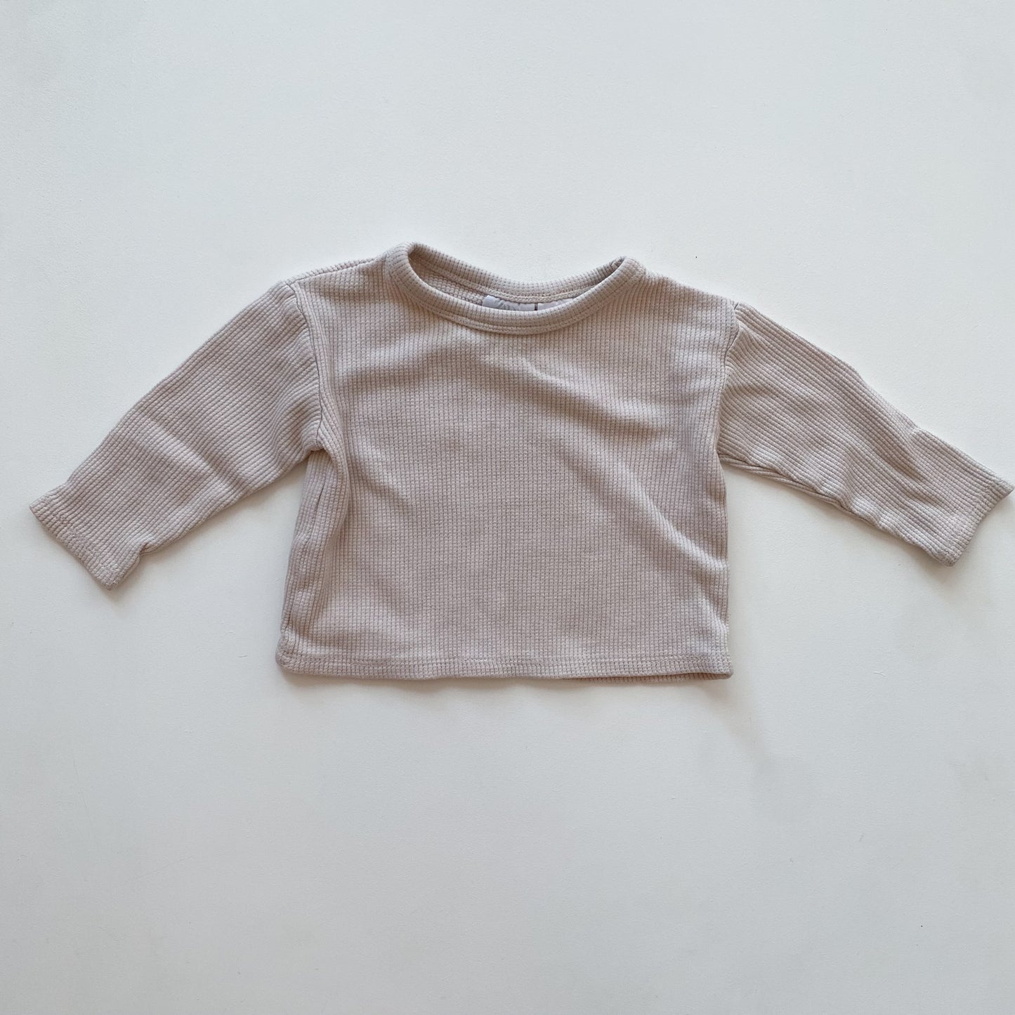 Cream Waffle Long Sleeve (9-12M)