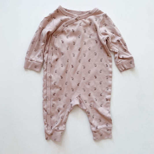 Pink Deer Playsuit (6-12M)