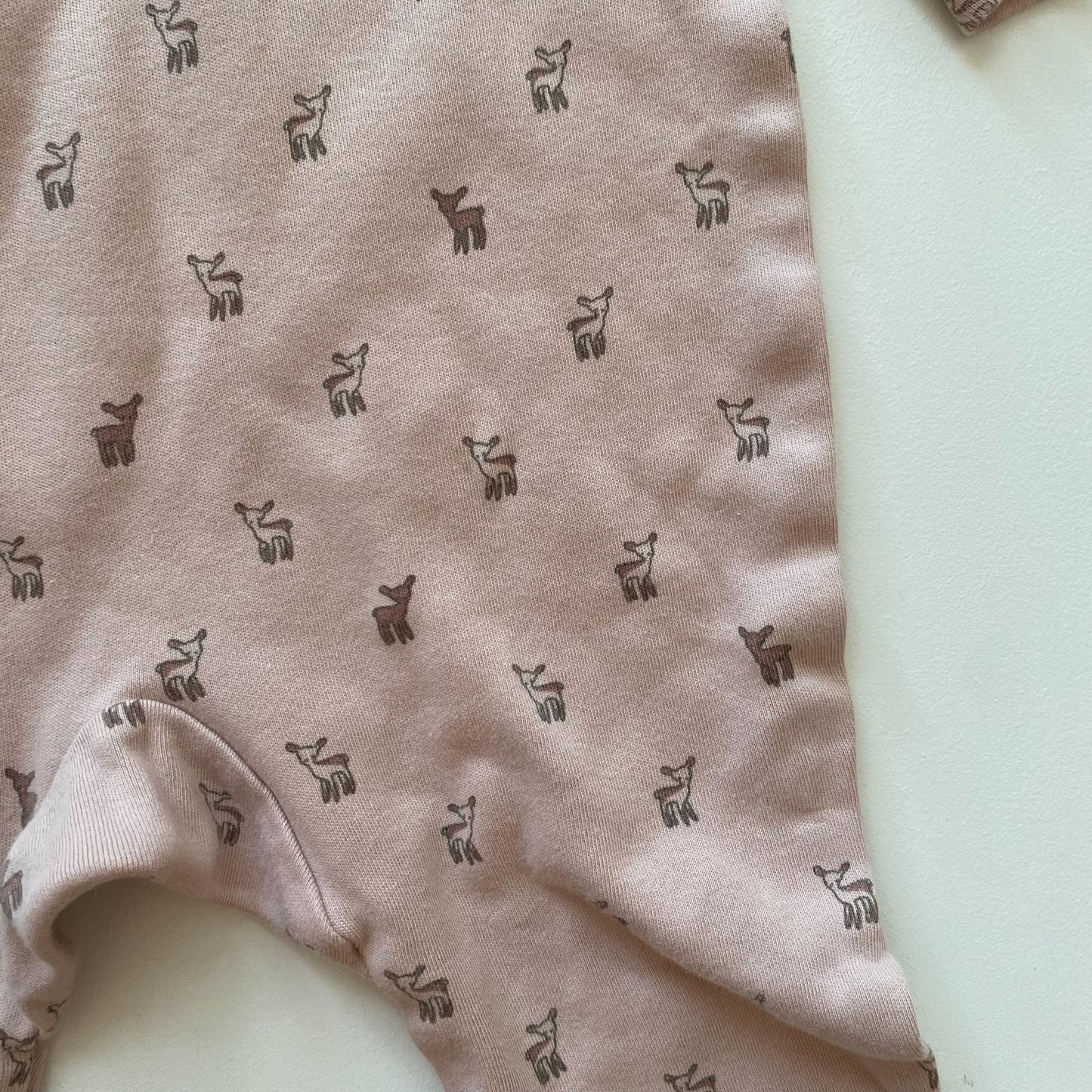 Pink Deer Playsuit (6-12M)