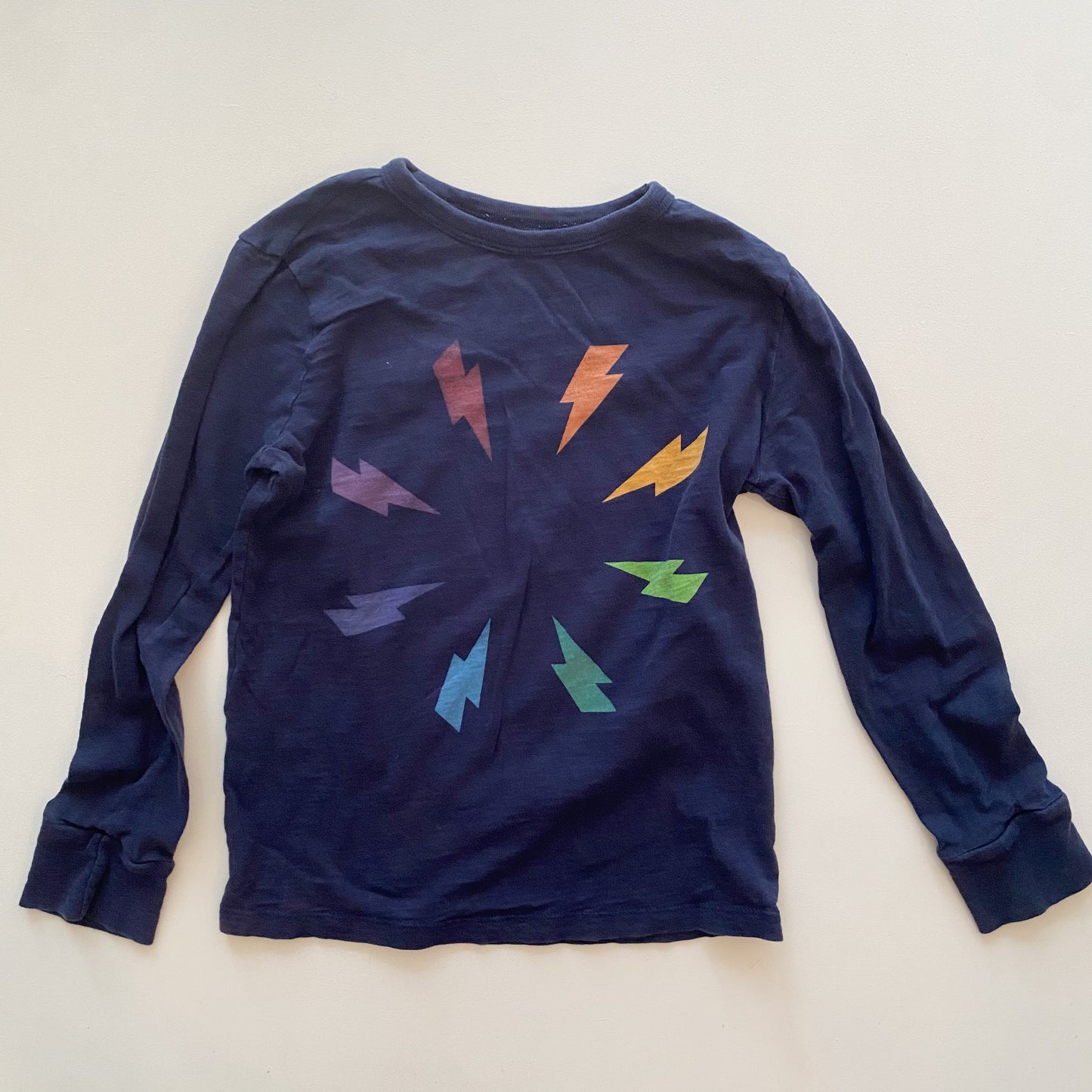 Navy Lightening Bolt Long Sleeve (6-7Y)