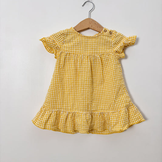 Yellow Gingham Dress (9-12M)