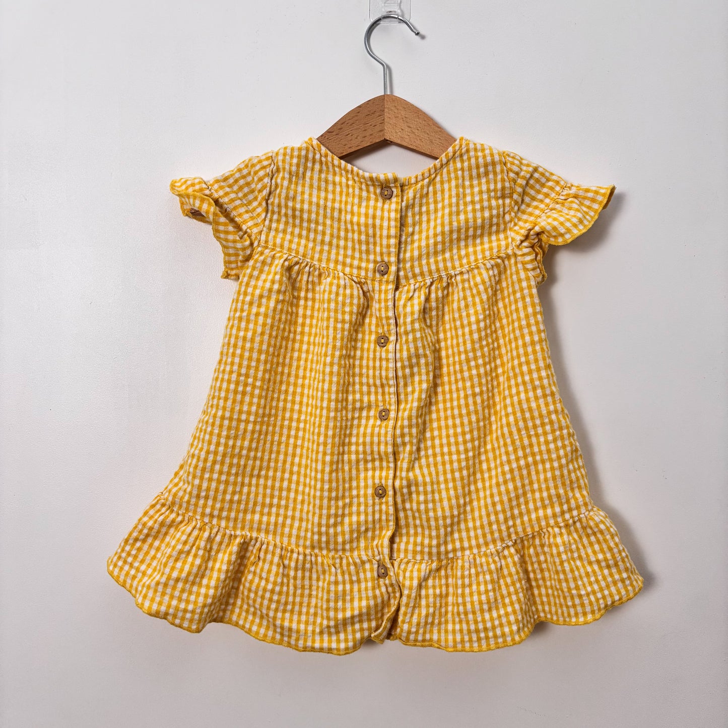 Yellow Gingham Dress (9-12M)