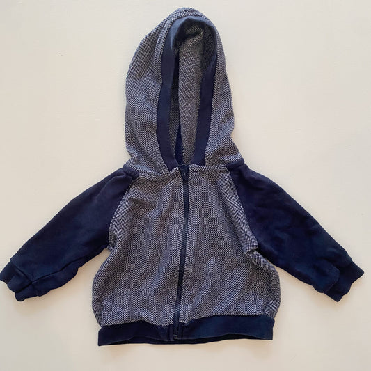 Navy Zip Hoodie (3-6M)