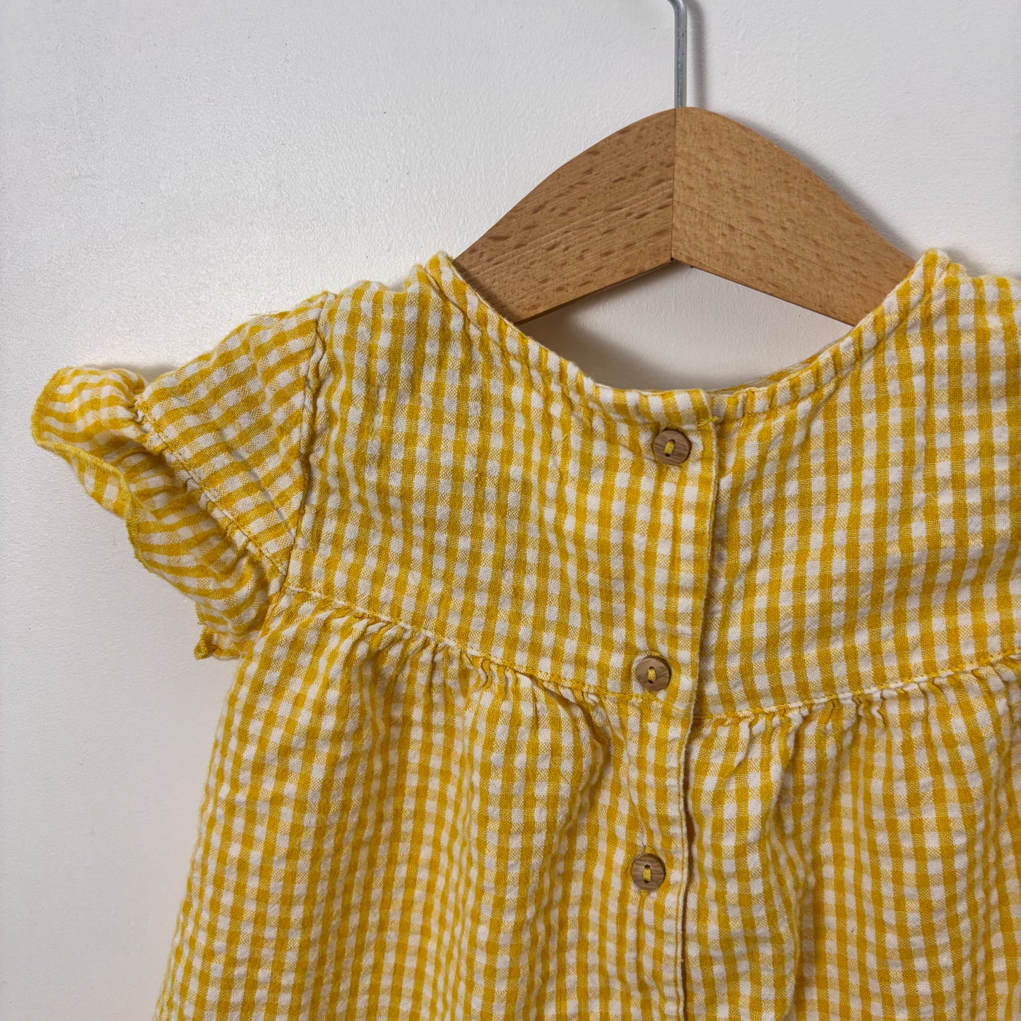 Yellow Gingham Dress (9-12M)