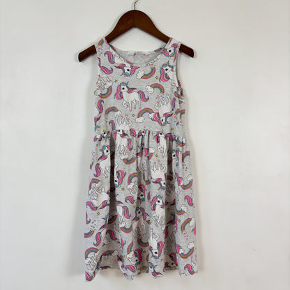 Grey Unicorn Dress (8-10Y)