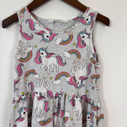 Grey Unicorn Dress (8-10Y)
