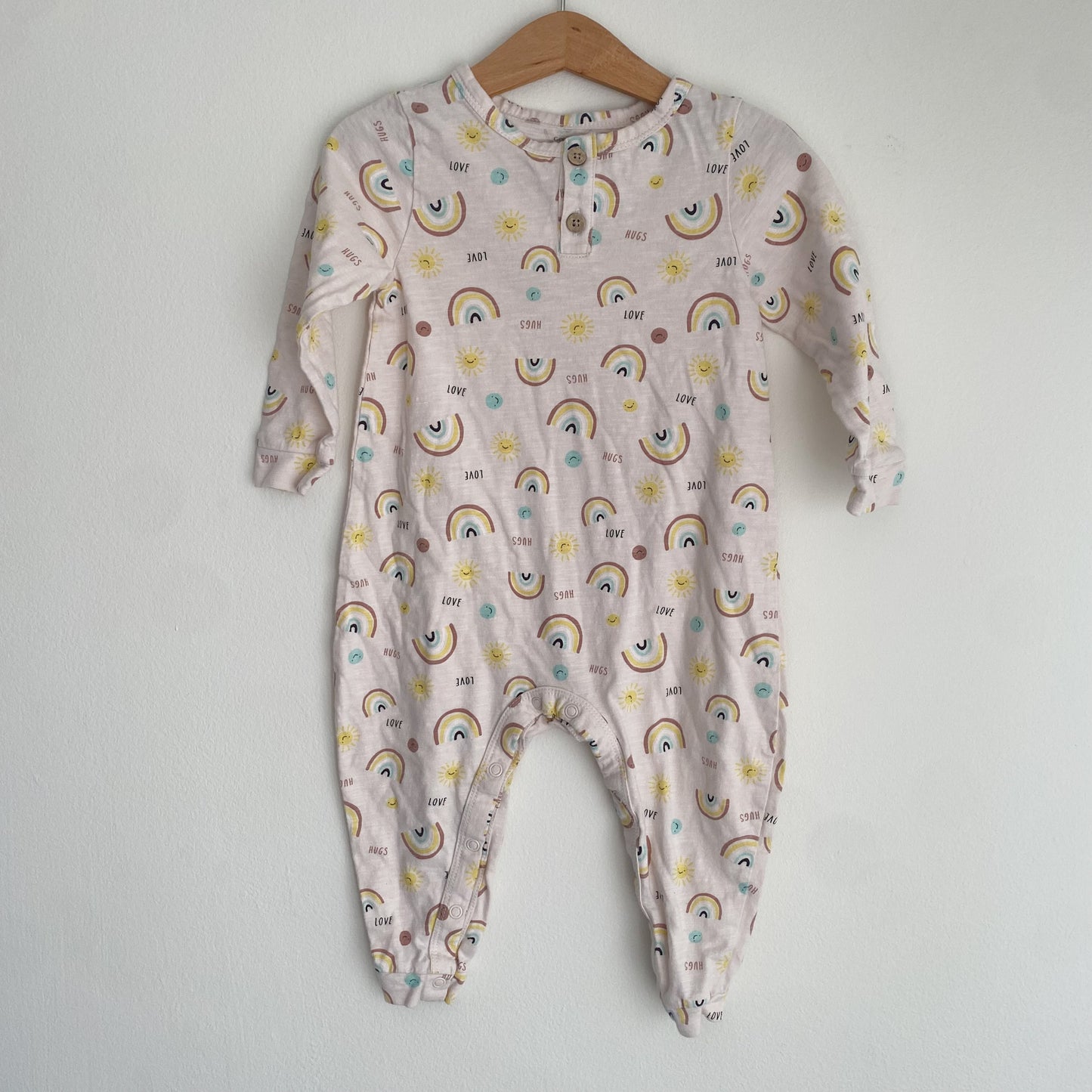 Sun + Rainbow Print Romper (18-24M)