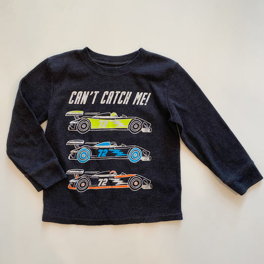 Grey Waffle Car Shirt (4T)