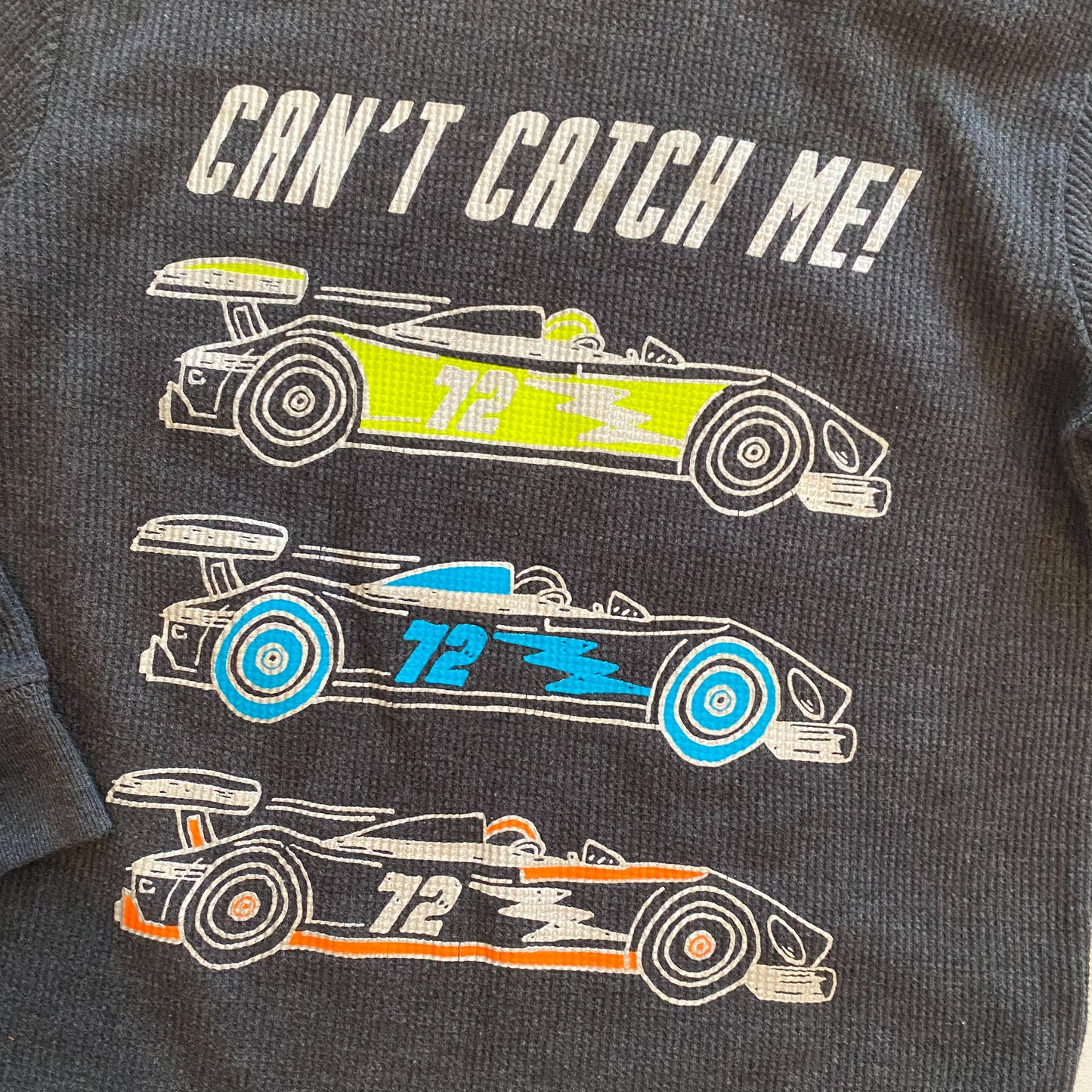 Grey Waffle Car Shirt (4T)