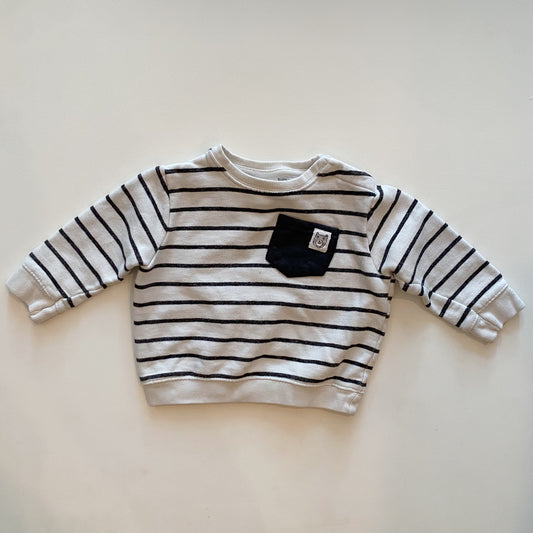 White + Dark Grey Sweatshirt (12-18M)