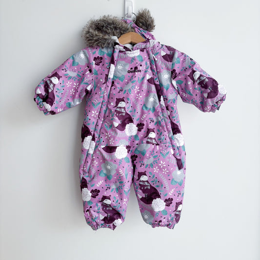 Purple One-Piece Snowsuit (6-9M)