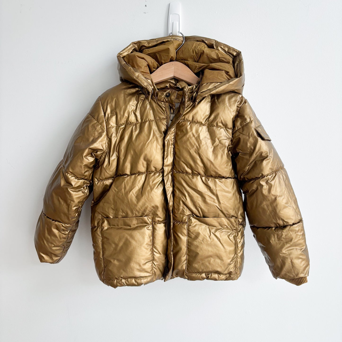 Metallic Gold Puffer Jacket (5T)