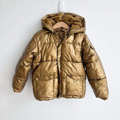 Metallic Gold Puffer Jacket (5T)