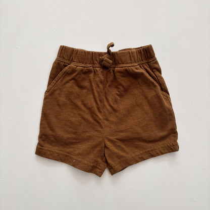 Brown Cotton Shorts (12-18M)