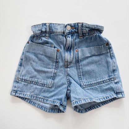 Denim Paper Bag Waist Shorts (8Y)