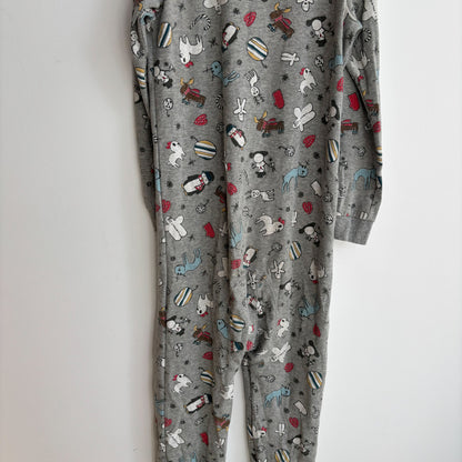 Waffle Knit One Piece Pajamas (8-10Y)