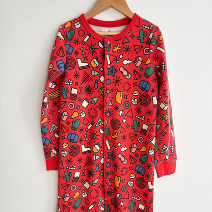 Waffle Knit One Piece Pajamas (6-7Y)