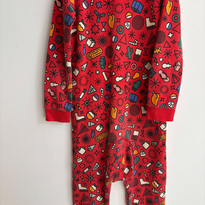 Waffle Knit One Piece Pajamas (6-7Y)