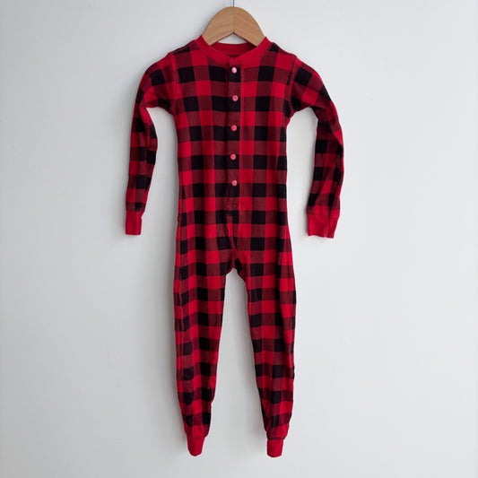 Buffalo Plaid One-Piece Pajamas (2T)
