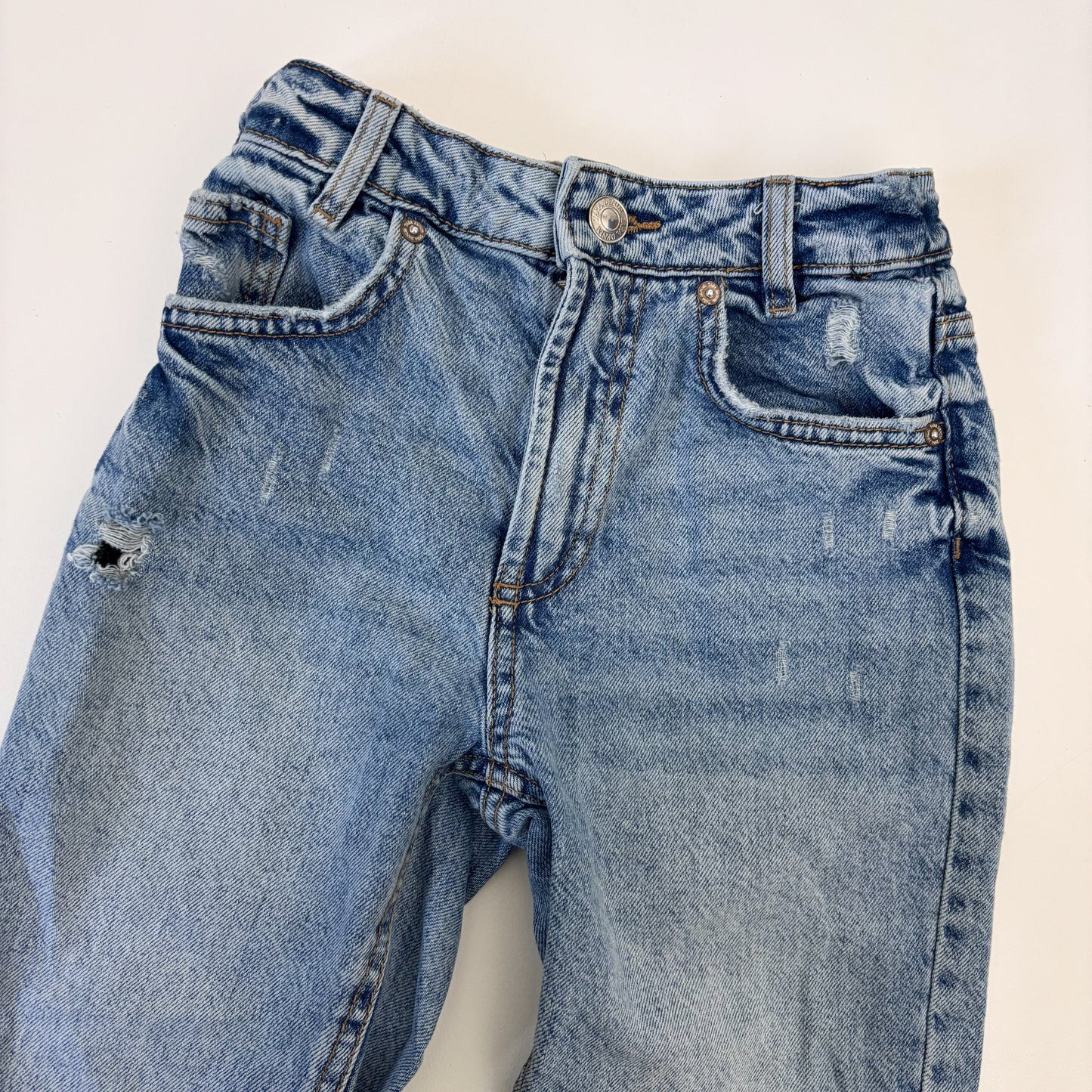 Distressed Straight Leg Denim (8Y)