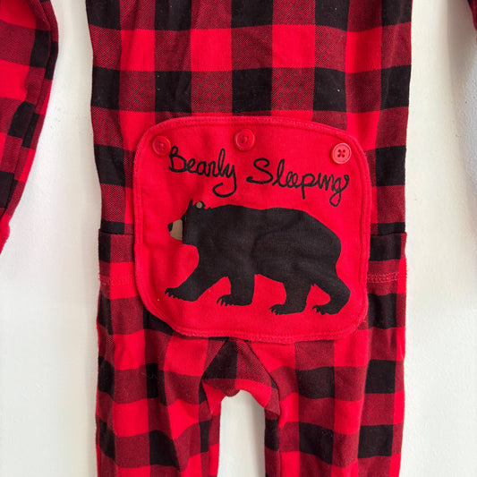 Buffalo Plaid One-Piece Pajamas (2T)