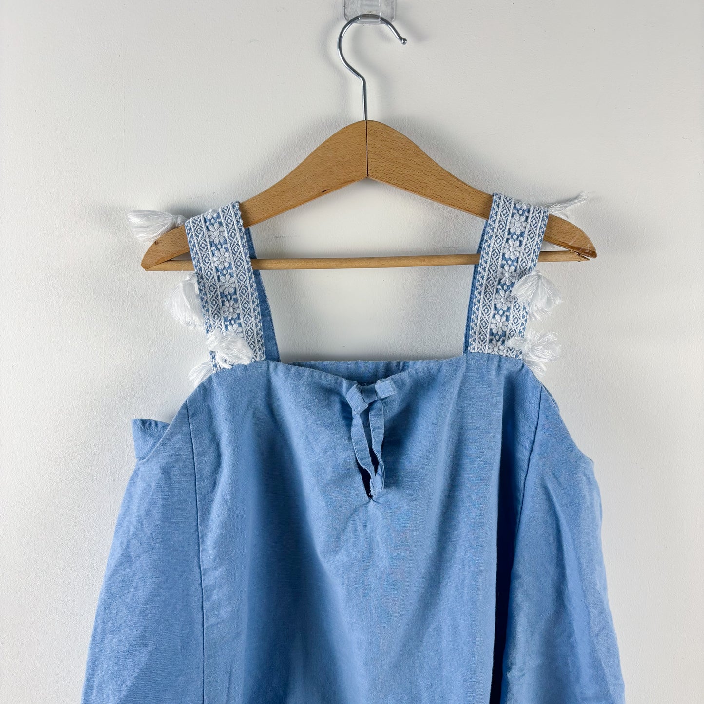 Blue Linen-Blend Tank (12Y)
