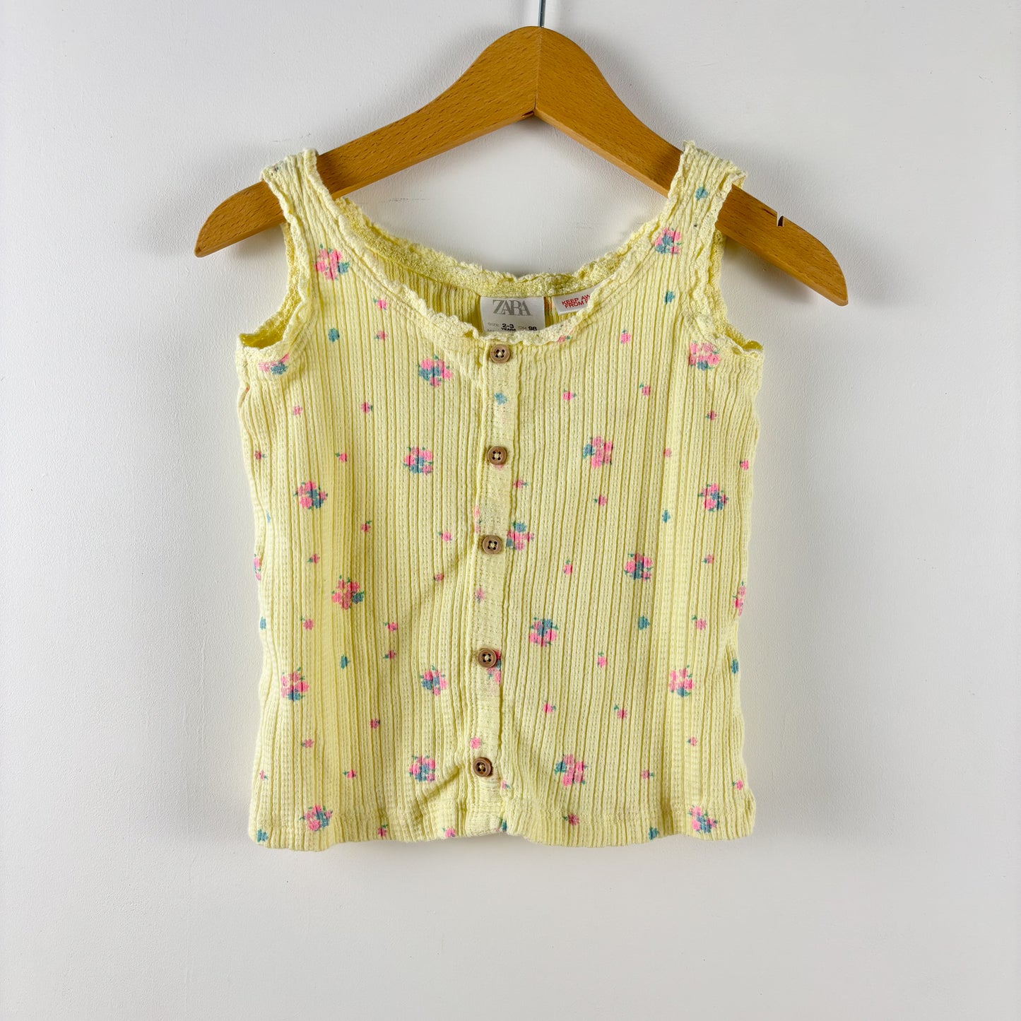 Floral Ribbed Tank (2-3Y)