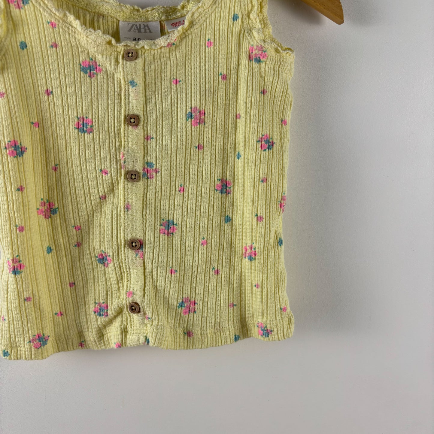 Floral Ribbed Tank (2-3Y)
