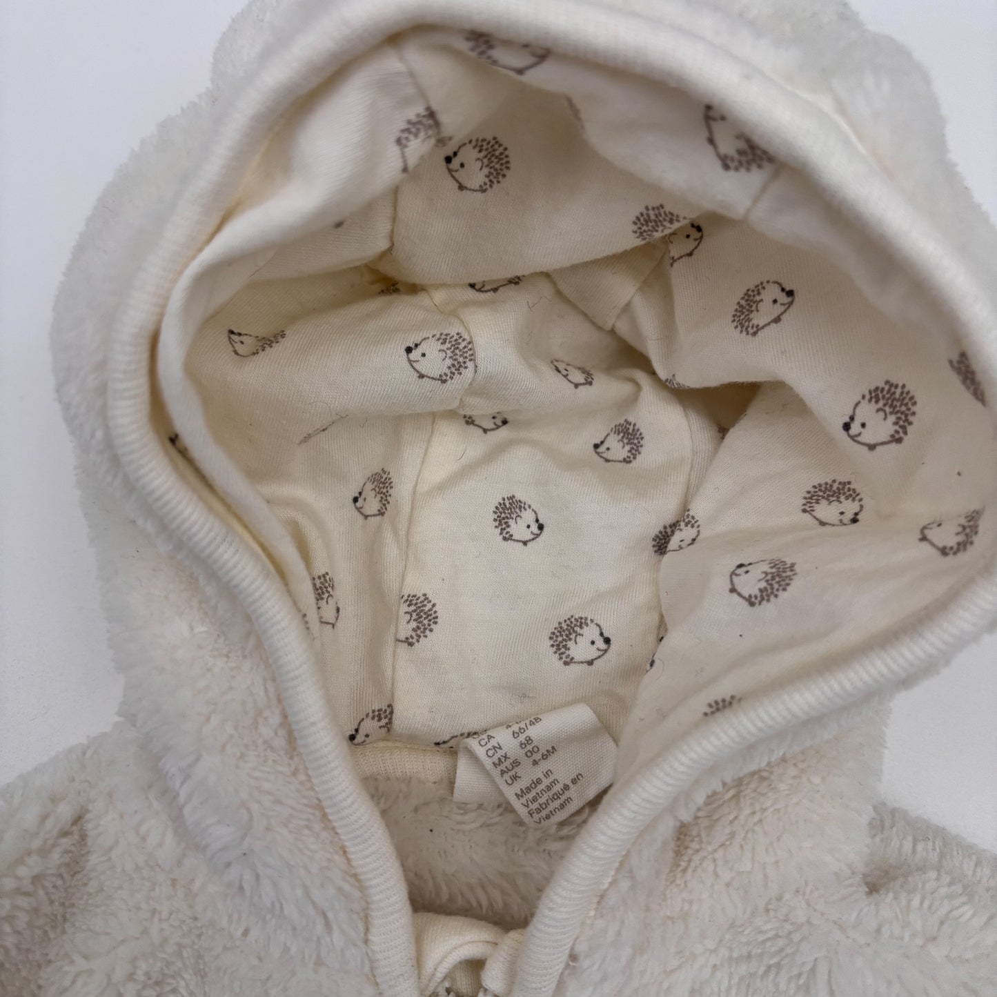 White Plush Hoodie (6M)