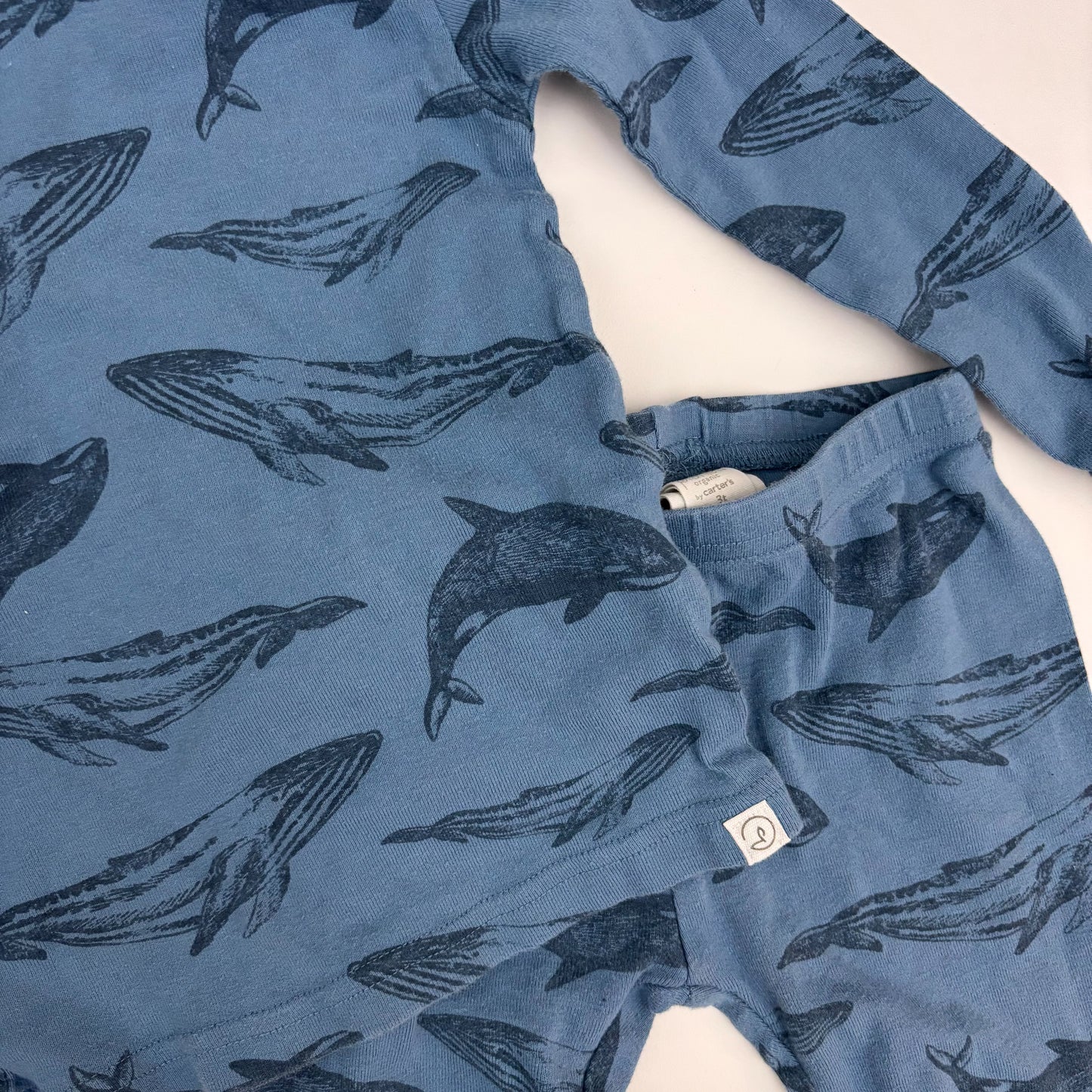 Organic Whale Pajamas (2T)