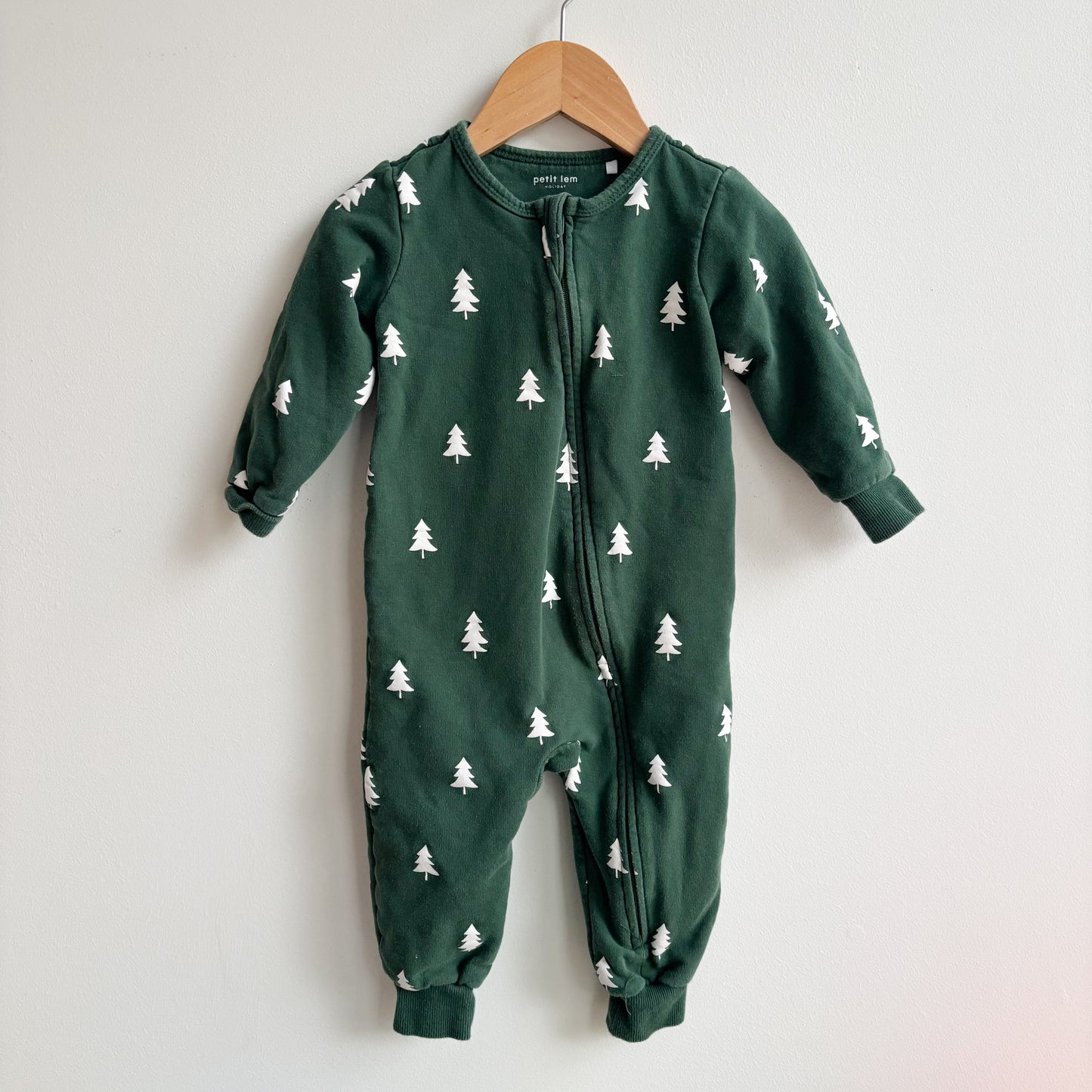 Christmas Tree Sweatshirt Romper (9-12M)