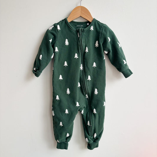 Christmas Tree Sweatshirt Romper (9-12M)