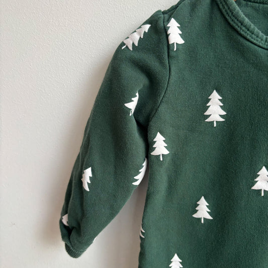 Christmas Tree Sweatshirt Romper (9-12M)