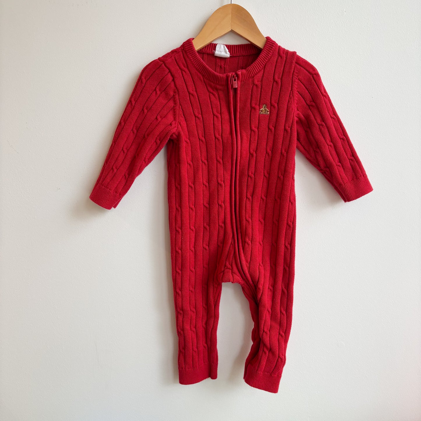 Red Knit Romper (12-18M)
