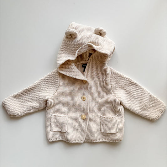Cream Bear Ear Sweater (6-12M)