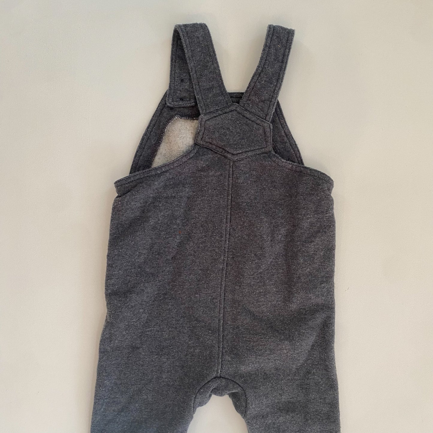 Grey Mouse Overalls (12-18M)