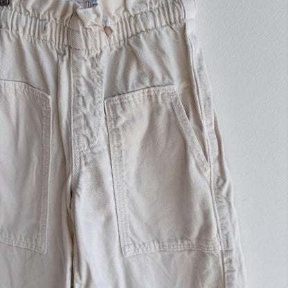 White Denim Wide Leg Jeans  (7Y)