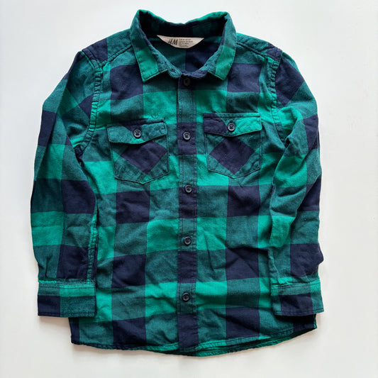 Green+ Navy Plaid Shirt (5-6Y)