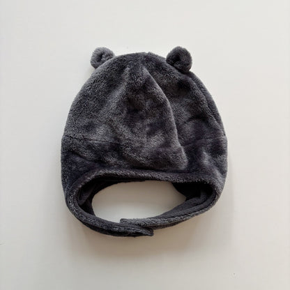 Dark Grey Bear Hat (12-24M)