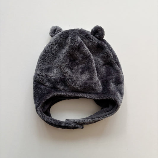 Dark Grey Bear Hat (12-24M)