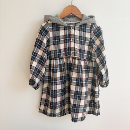 Plaid Dress w/ Hood (3-4Y)
