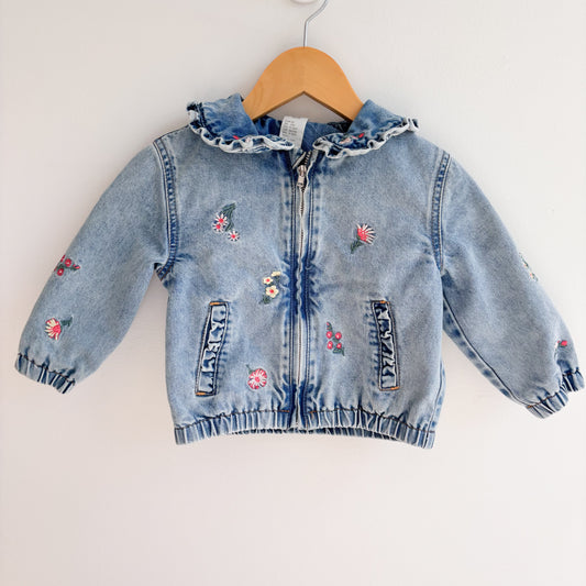 Embroidered + Lined Denim Jacket (9-12M)