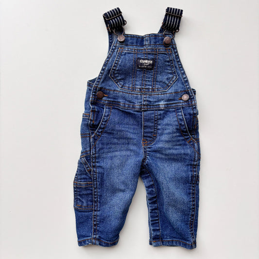 Overalls w/ Striped Straps (3-6M)
