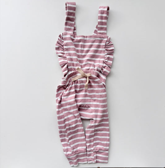 Soft Striped Overalls (6-9M)