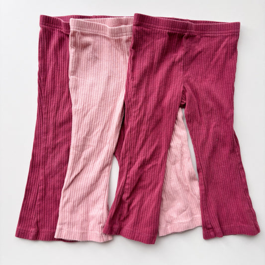 3 x Ribbed Flared Leggings (24M)