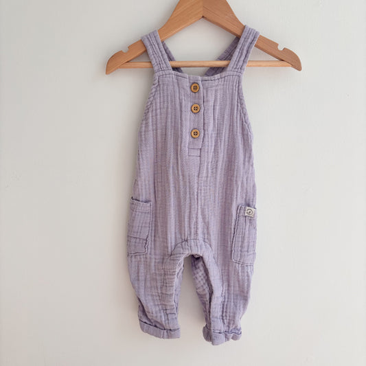 Lavender Muslin Romper (0-3M)