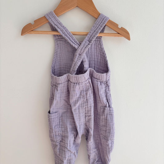 Lavender Muslin Romper (0-3M)